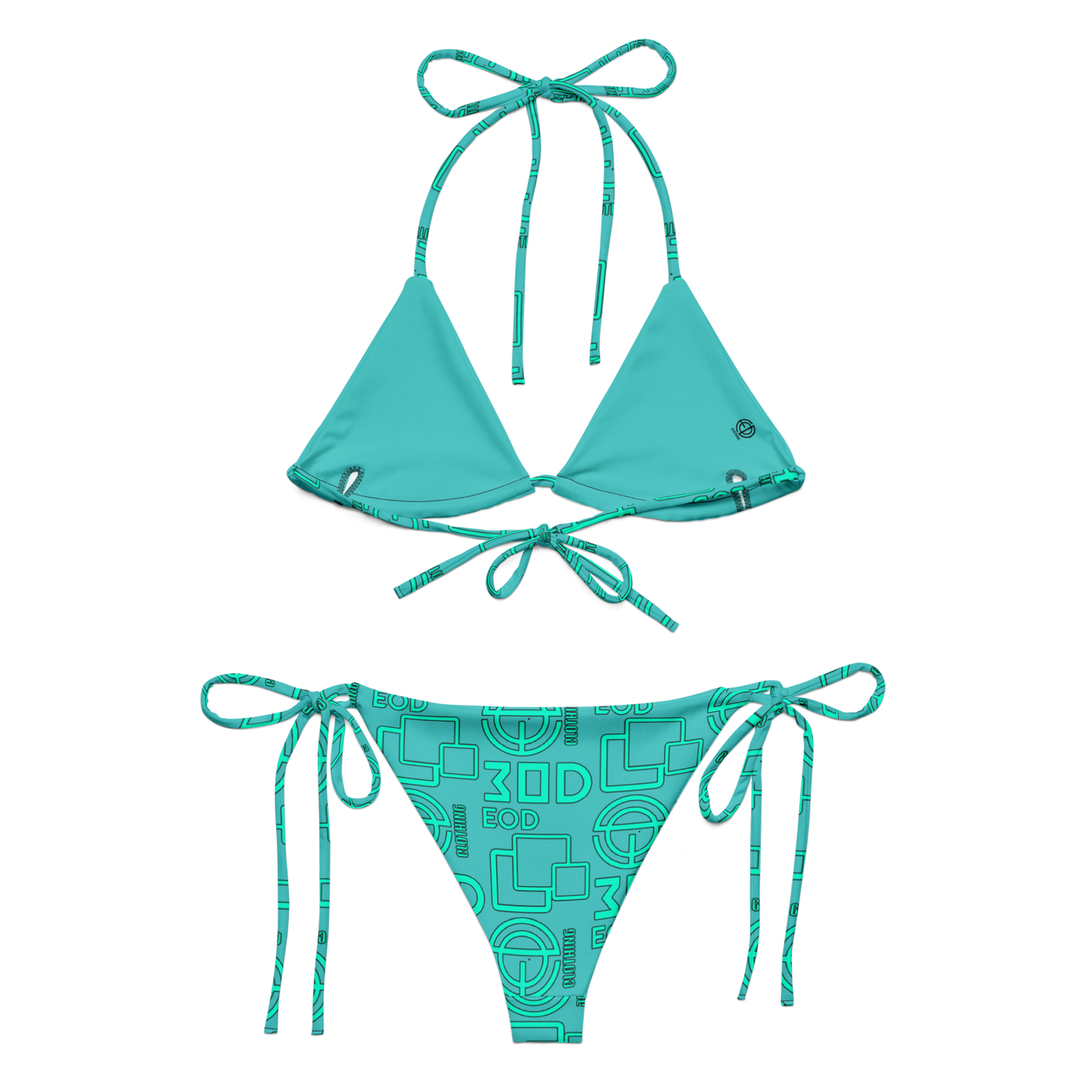 EOD Stacked String Bikini in Turquoise