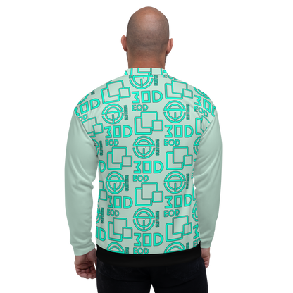 EOD Stacked Unisex Bomber Jacket in Teal