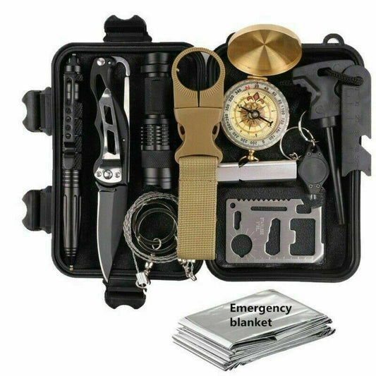 EOD NON 14 in 1 Outdoor Emergency Survival And Safety Gear Kit Camping