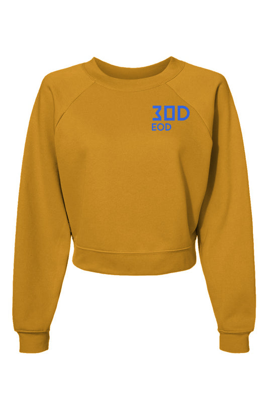 EOD 3OD Womens Raglan Pullover Fleece Sweatshirt